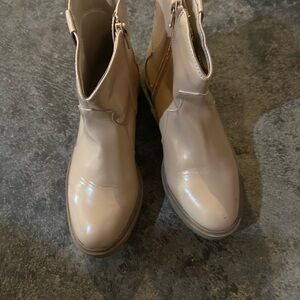 Elegant Cream Ankle Boots